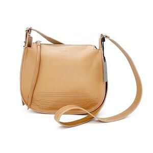 All Saints Crossbody Cooper Lea Leather Bag Light Caramel (Tan) Stitched New NWT